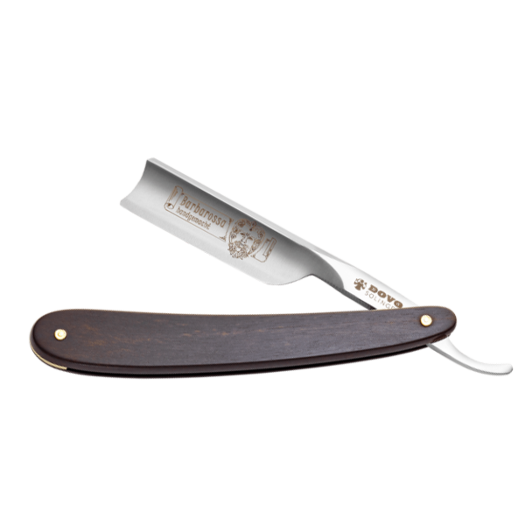 Dovo open scheermes 5/8 inch met zwart ebbenhouten heft, model Brabarossa