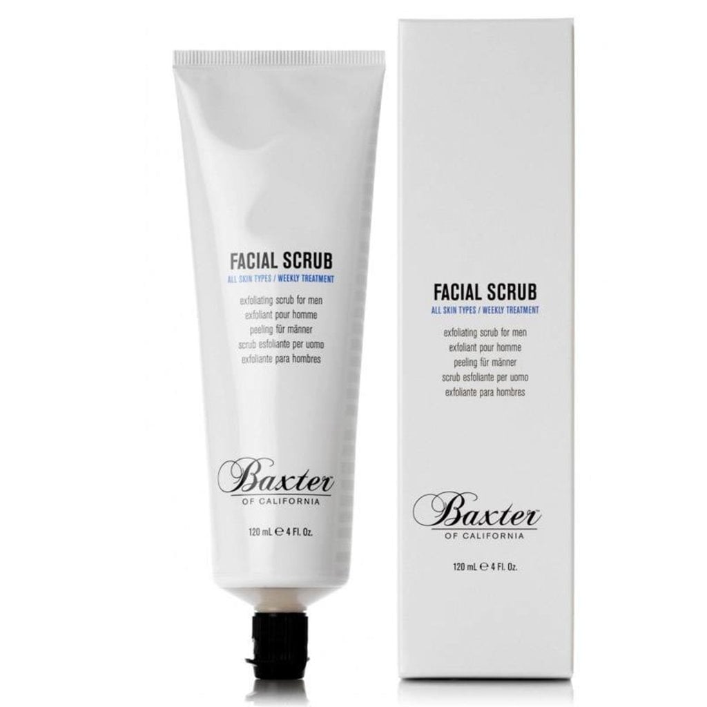 Tube Baxter of California Facial Scrub van 120 ml naast de doos