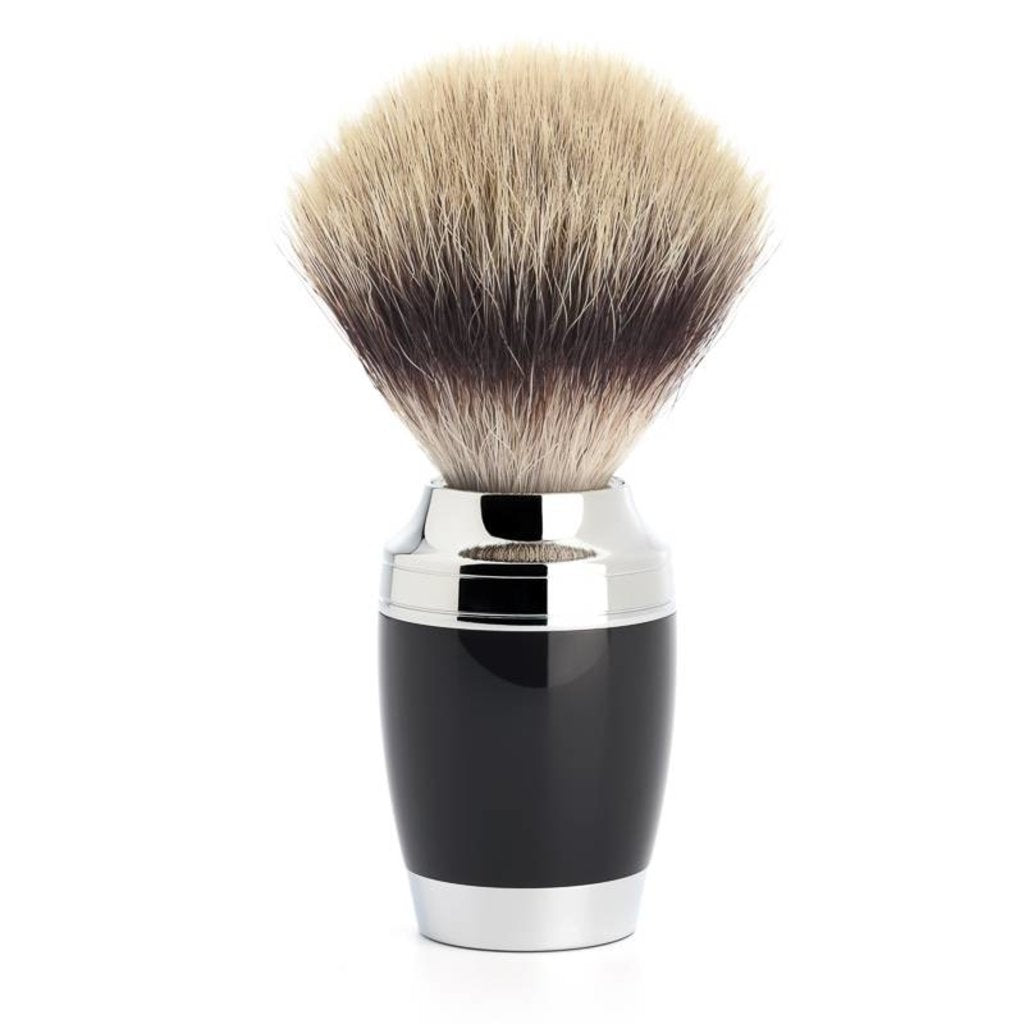 Mühle scheerkwast met Silvertip Fibre-haar en zwart handvat