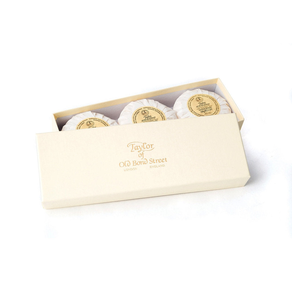 Taylor of Old Bond Street 3x Handzeep 100g Sandalwood