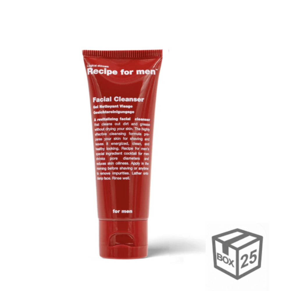 Recipe for Men BOX 25 - Travel Facial Cleanser 25ml