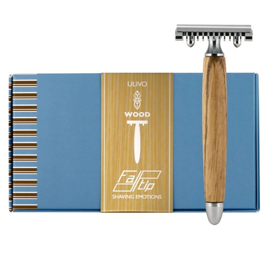 Fatip Safety Razor - Olijfhout, open kam, tweede productfoto