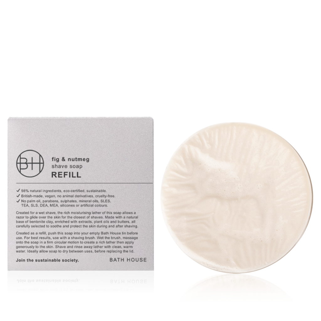 Bath House Fig & Nutmeg Scheerzeep 175g navulling