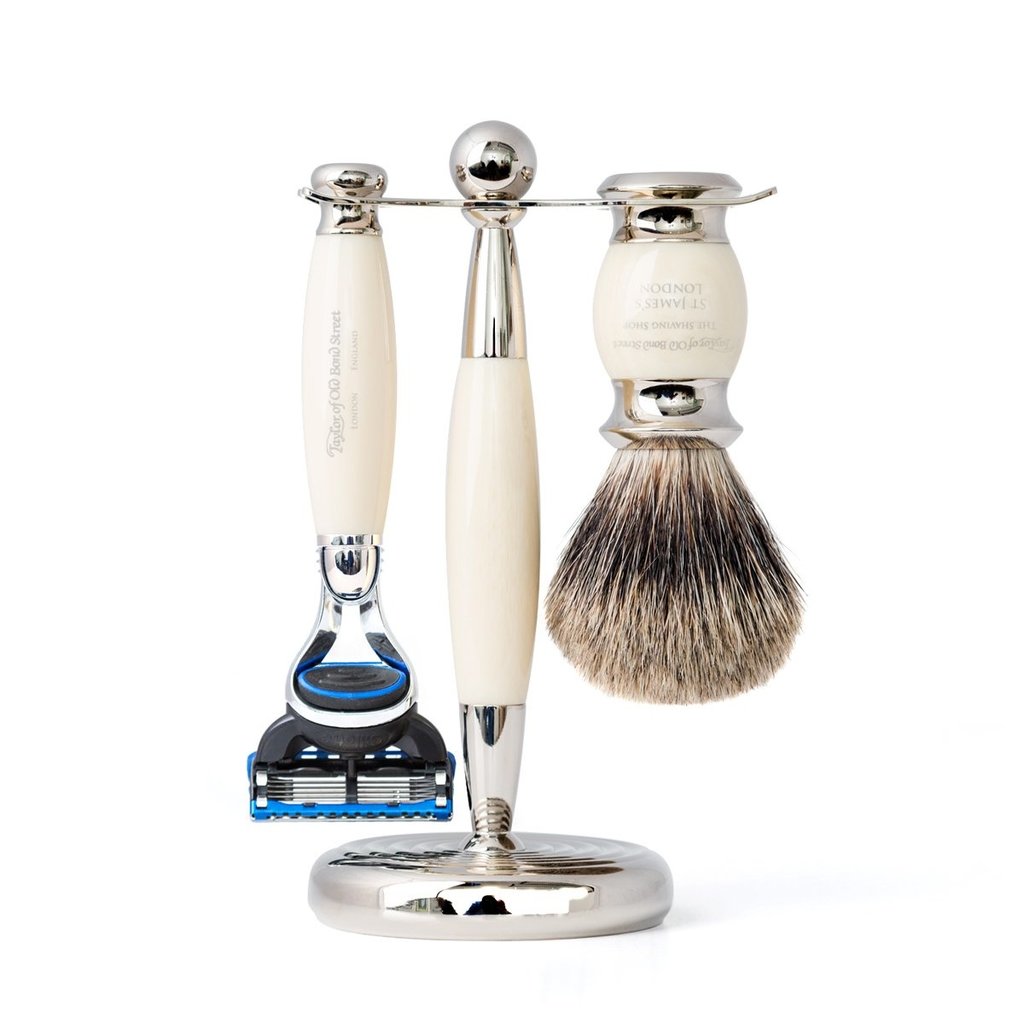Taylor of Old Bond Street Fusion - Pure Badger Scheerset, Ivoor