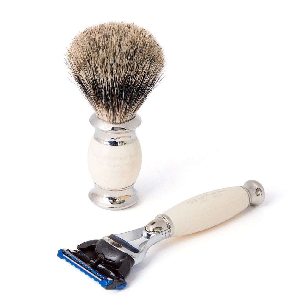 Taylor of Old Bond Street Fusion - Pure Badger Scheerset, Ivoor, tweede productfoto