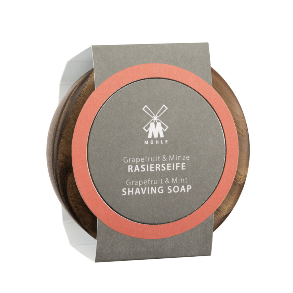 Mühle Grapefruit & Mint Scheerzeep 65g Hout