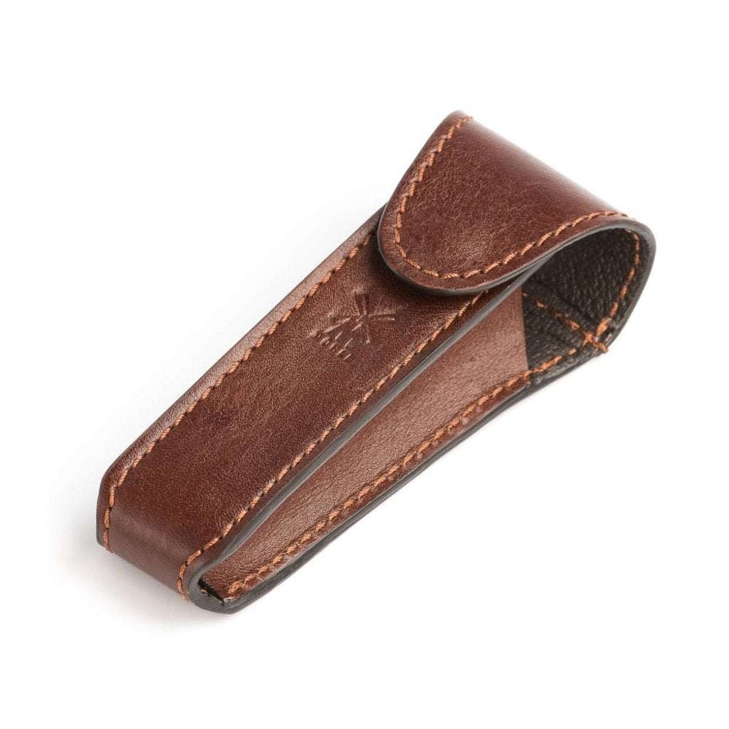 Mühle Lederen etui voor safety razor - Bruin