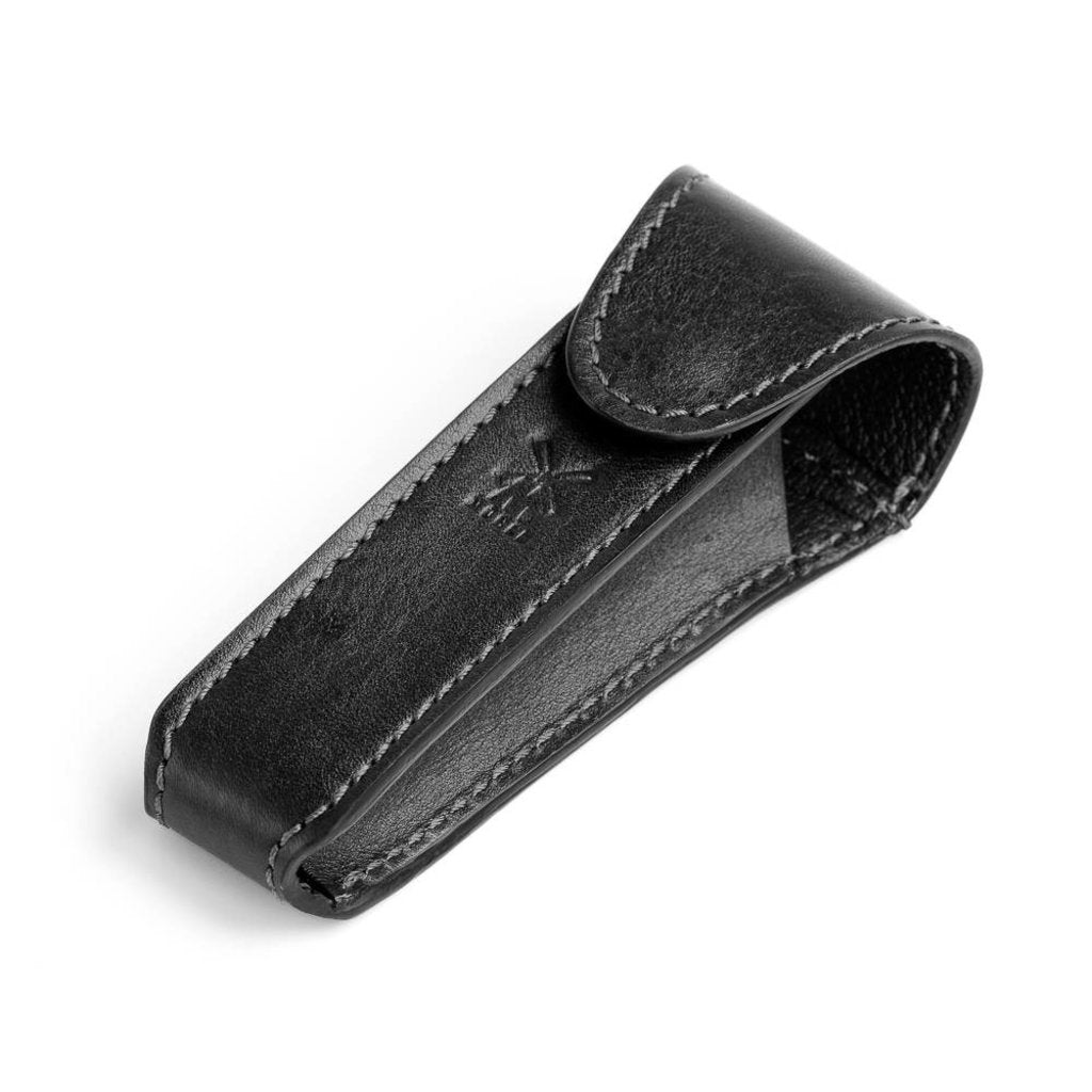 Mühle Lederen etui voor safety razor - Zwart