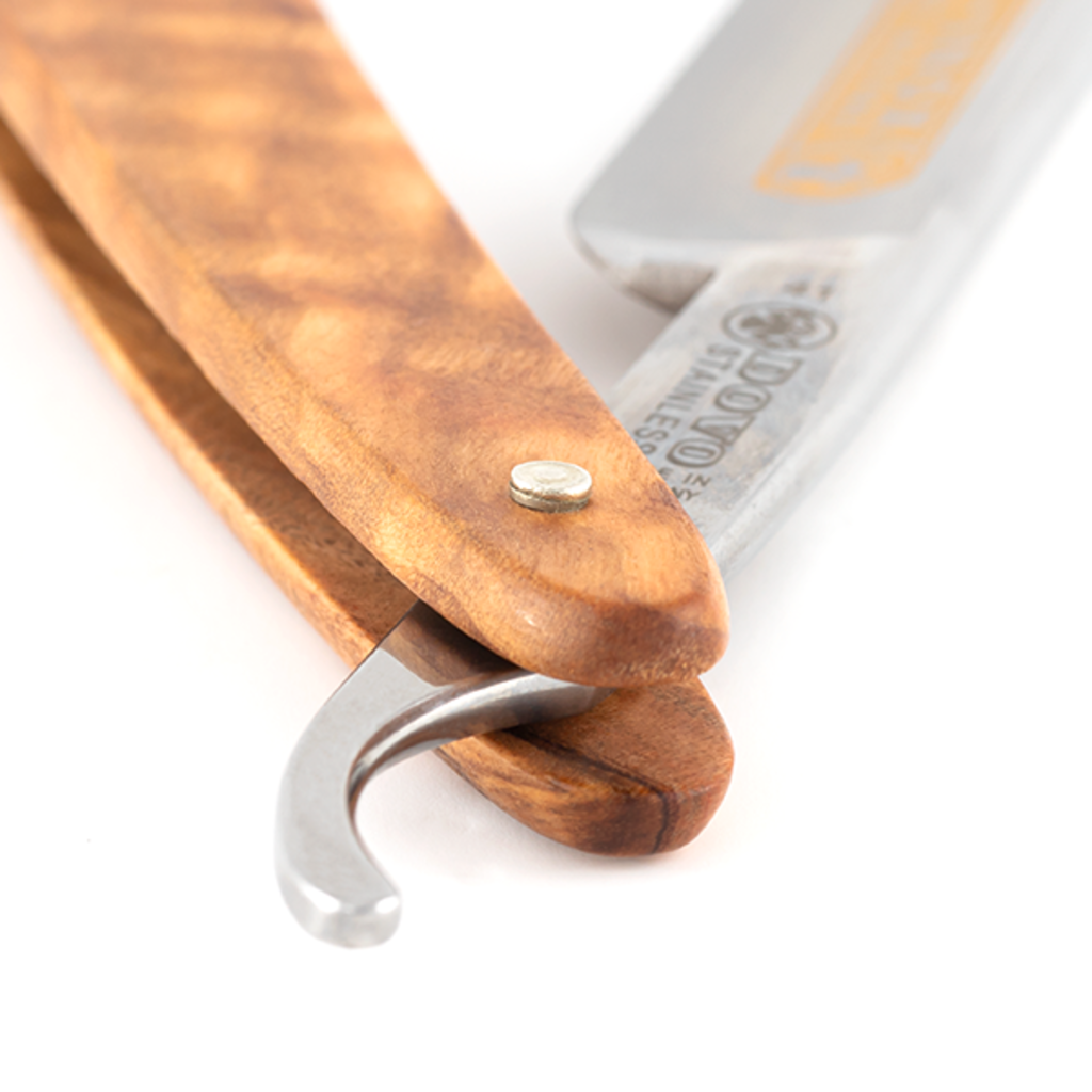 Dovo Open scheermes 5/8" Olijfhout - Inox, derde productfoto