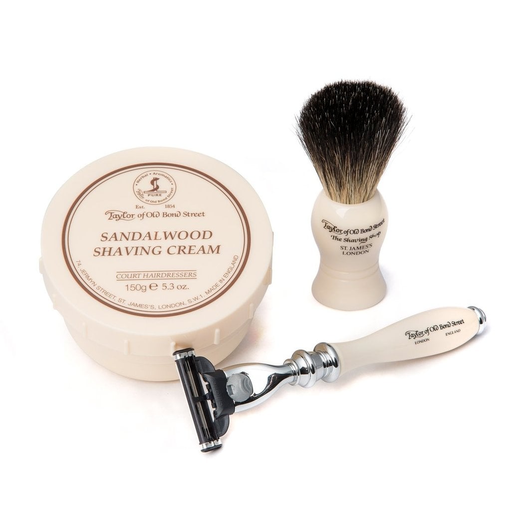 Taylor of Old Bond Street Pure Badger Scheerkwast, Scheermes & Shavingcream, derde productfoto