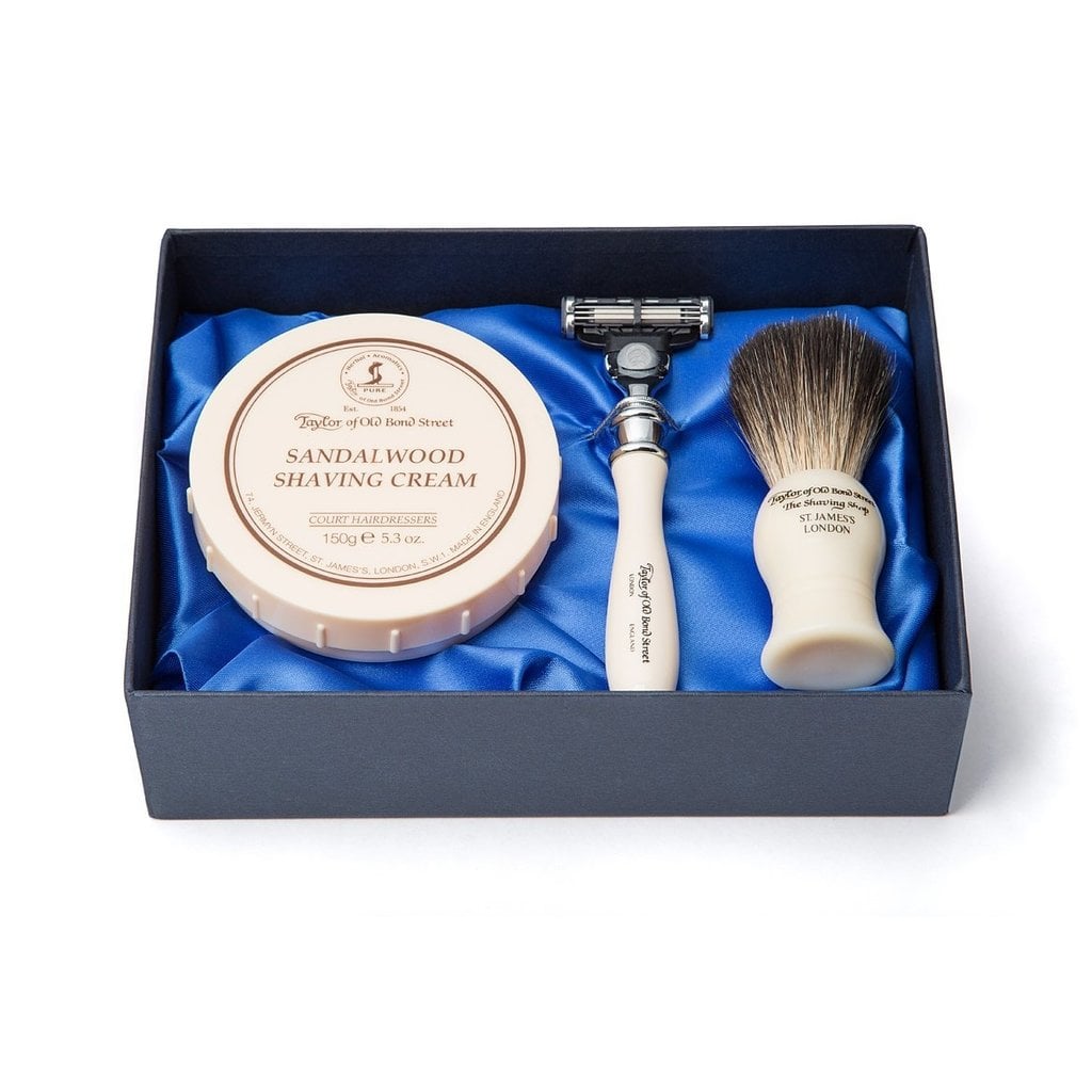 Taylor of Old Bond Street Pure Badger Scheerkwast, Scheermes & Shavingcream, tweede productfoto