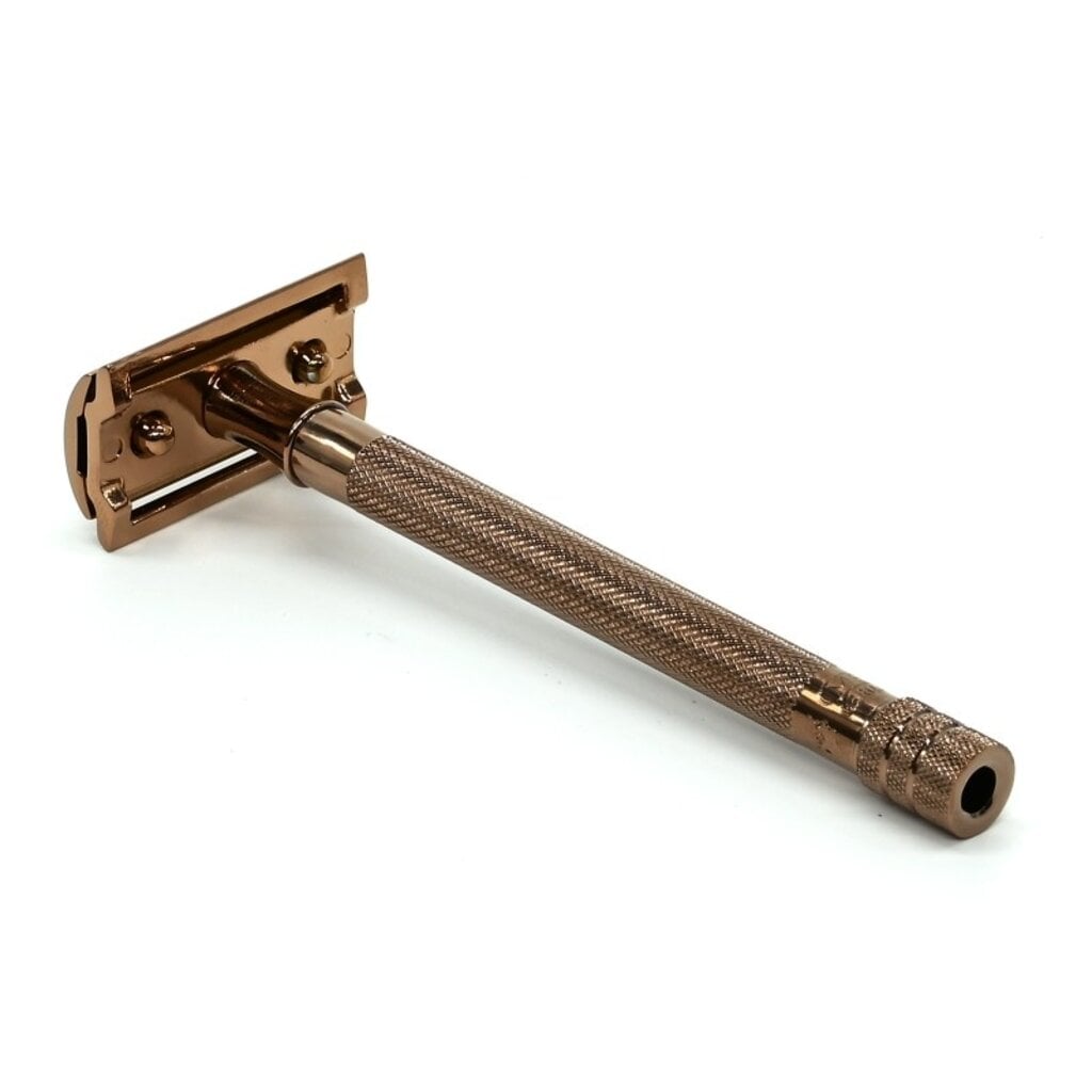 Merkur Safety Razor, Lange Handgreep, Rosé Goud Geplateerd, tweede productfoto