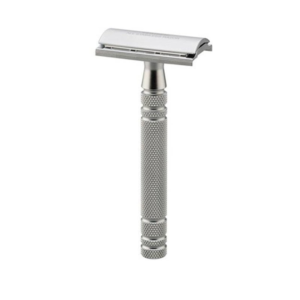 Feather Safety Razor - Mat Chroom, gesloten kam