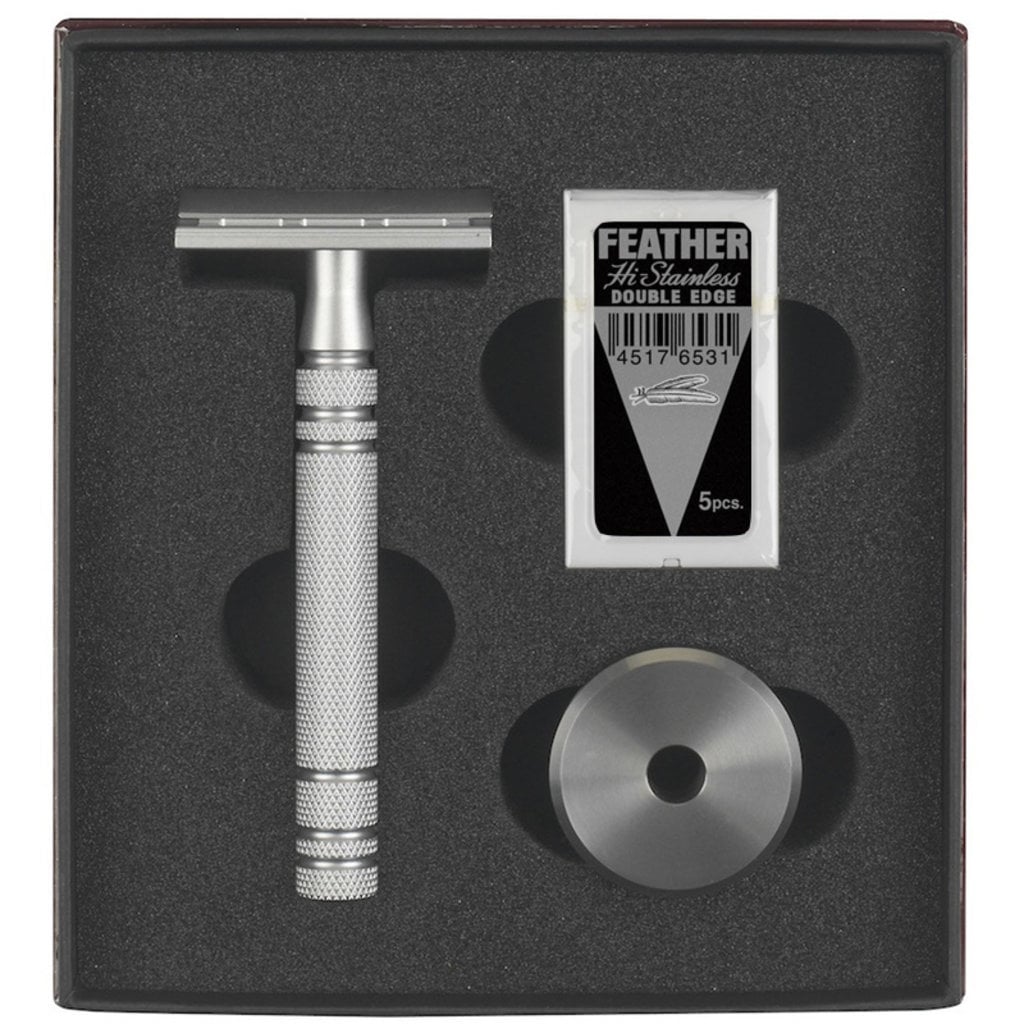 Feather Safety Razor - Mat Chroom, derde productfoto
