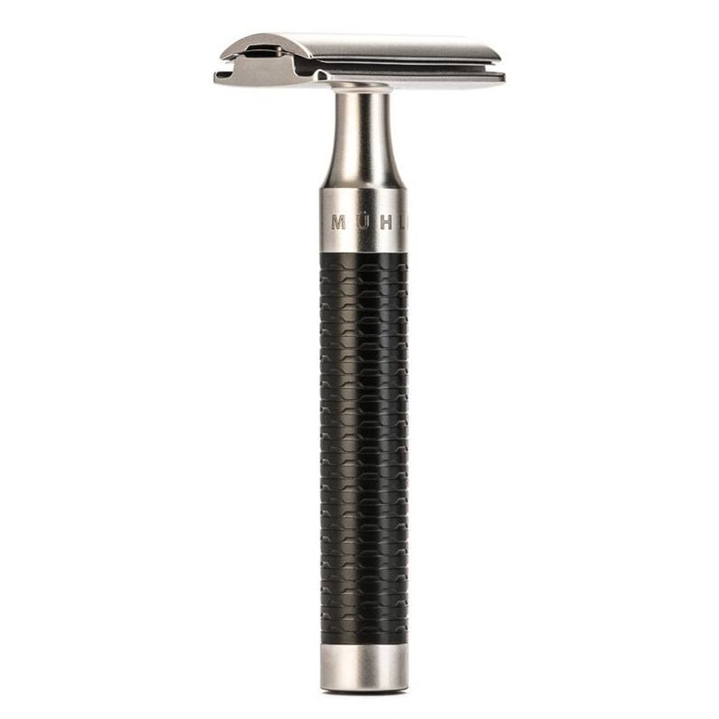 Mühle Safety Razor Rocca - Zwart, gesloten kam, tweede productfoto