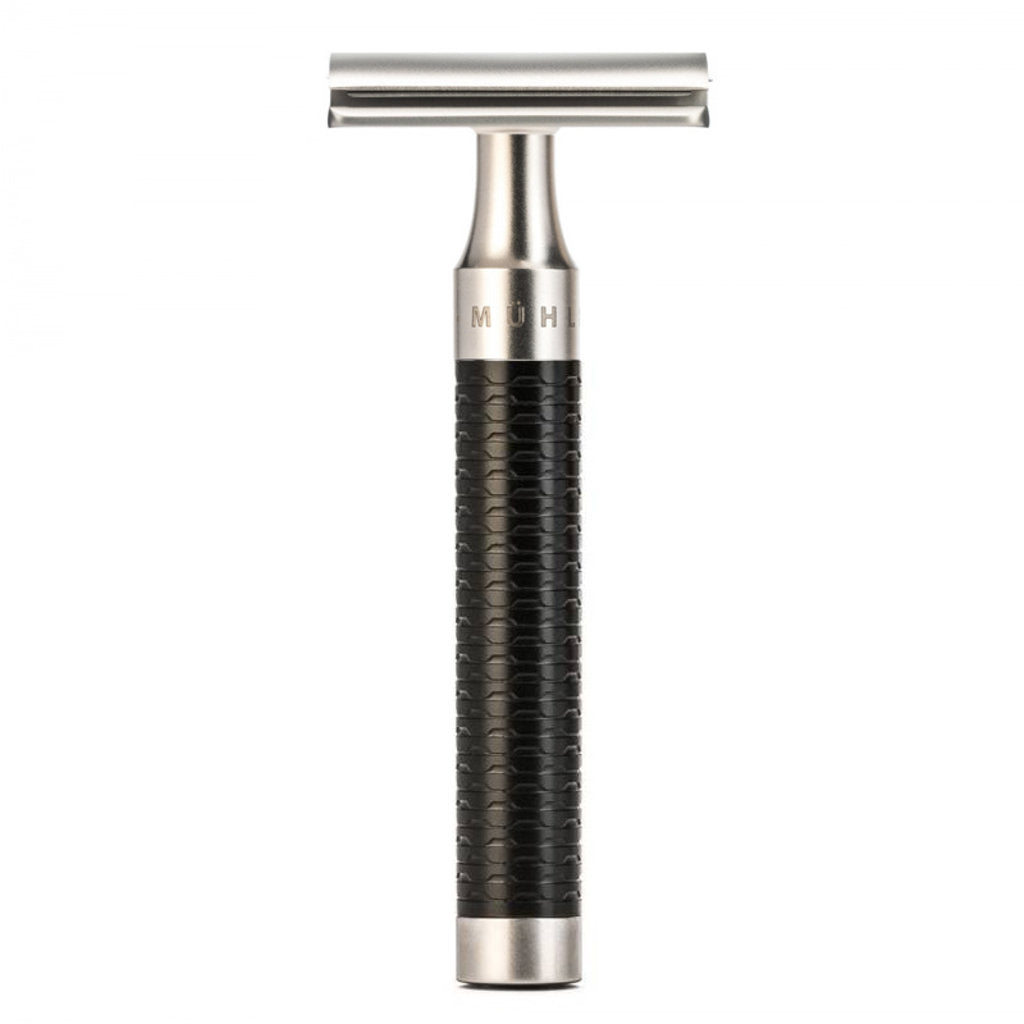 Mühle Safety Razor Rocca - Zwart, gesloten kam