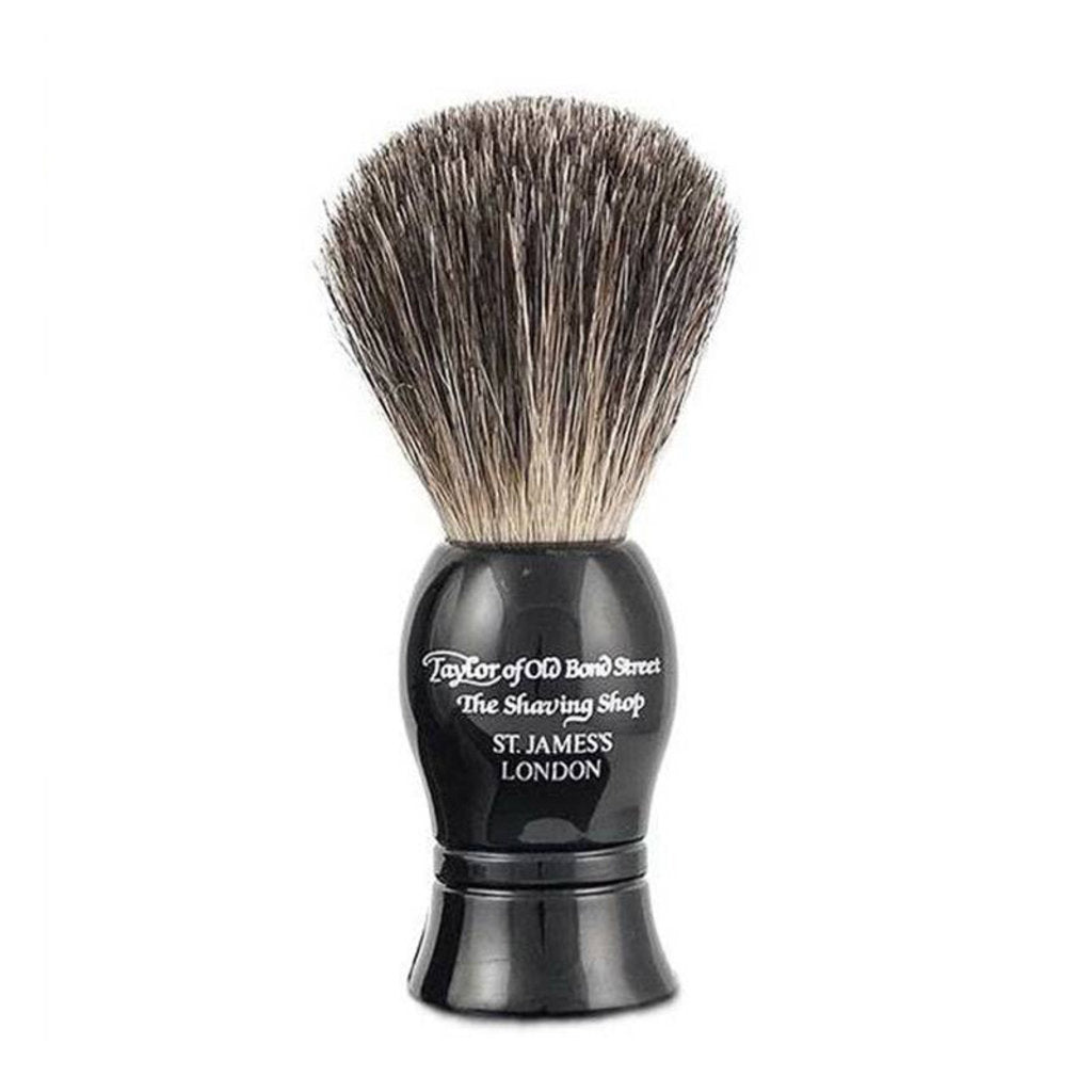 Taylor of Old Bond Street Scheerkwast Pure Badger - maat S, Zwart