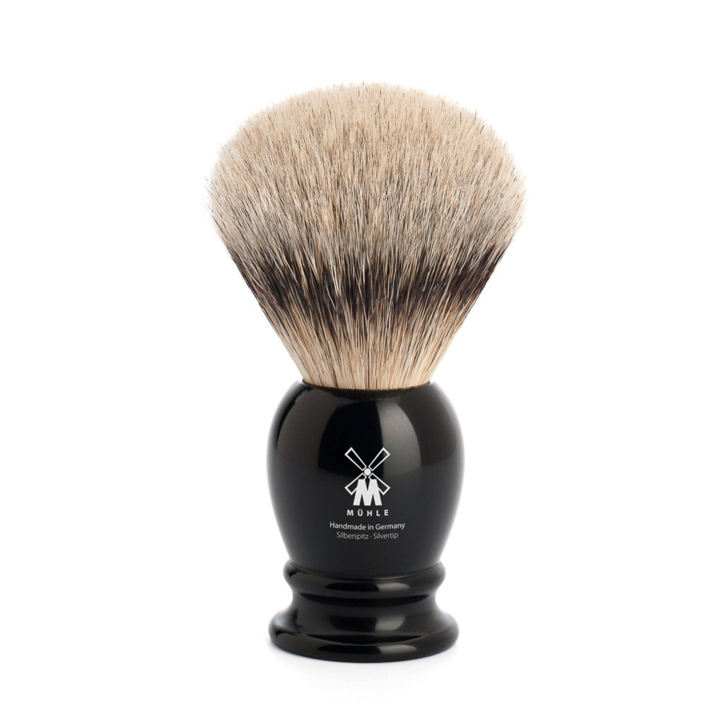 Mühle Scheerkwast Silvertip Dassenhaar Classic - Zwart, 23 mm