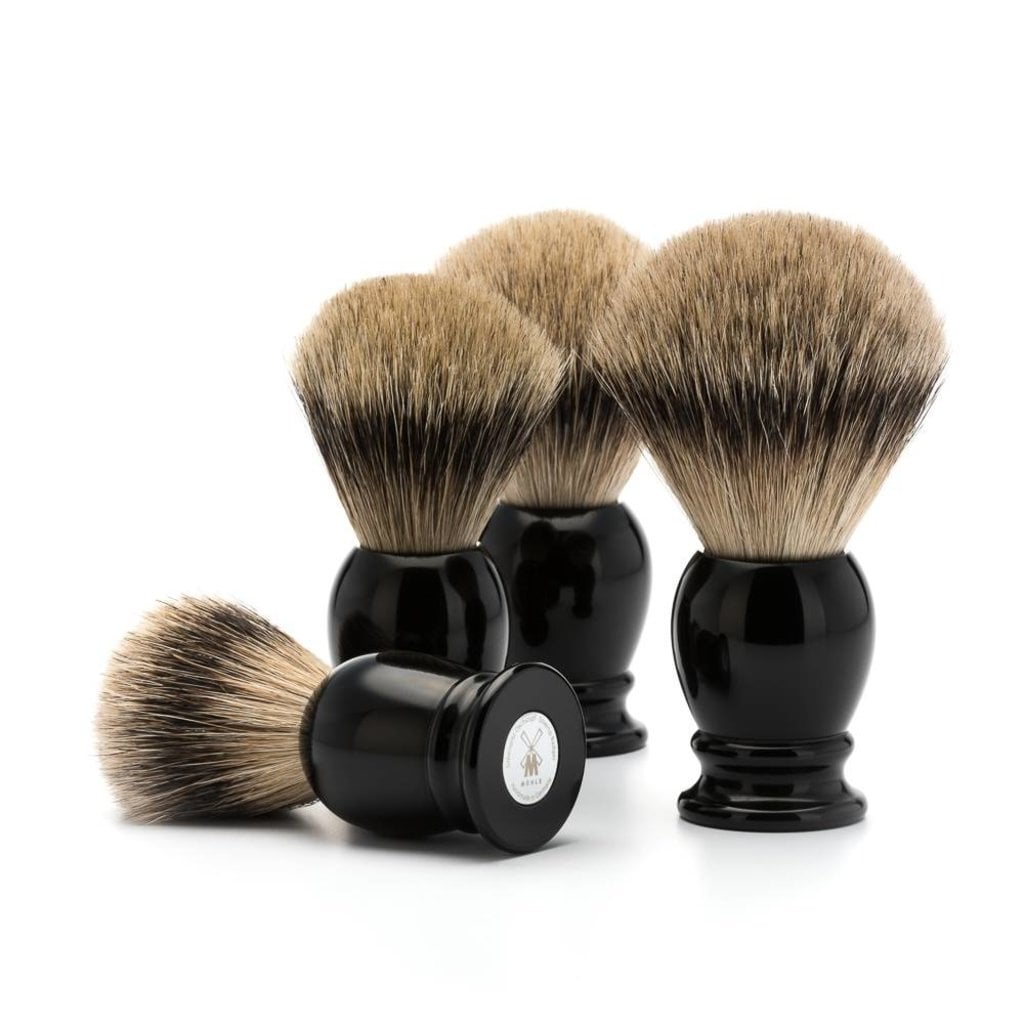 Mühle Scheerkwast Silvertip Dassenhaar Classic - Zwart, 21 mm, derde productfoto