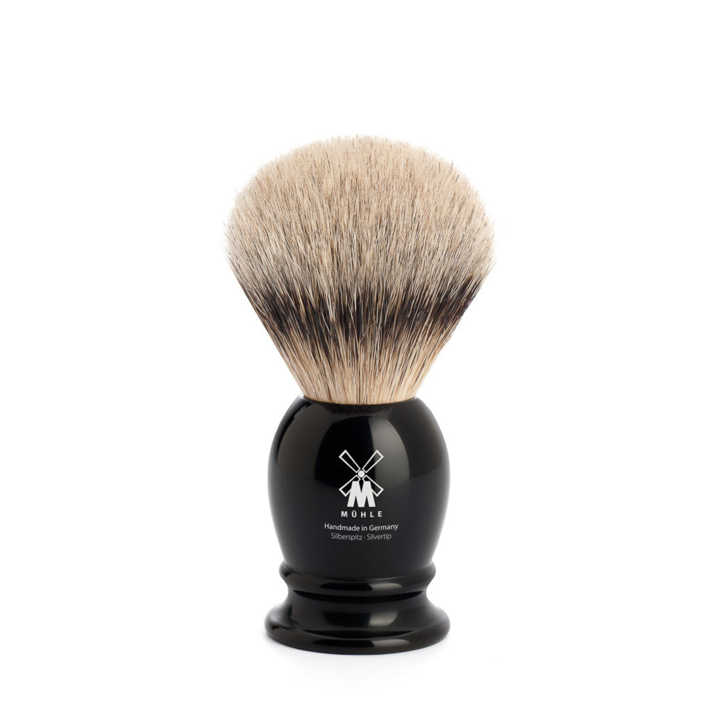 Mühle Scheerkwast Silvertip Dassenhaar Classic - Zwart, 19 mm