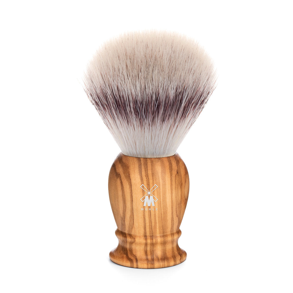 Mühle Scheerkwast Silvertip Fibre® Dassenhaar - Olijfhout, 23 mm