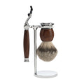 Mühle Scheerset Silvertip Dassenhaar 3-delig Sophist - Ironwood Mach3®