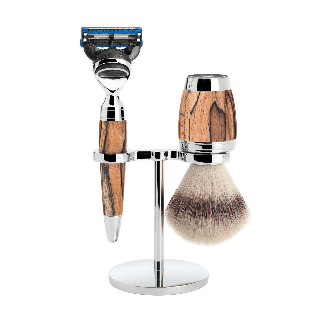 Mühle Scheerset 3-delig Stylo - Spalted beech Fusion®