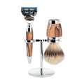 Mühle Scheerset Silvertip 3-delig Stylo - Spalted beech Fusion®