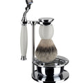Mühle Scheerset Silvertip Dassenhaar 4-delig Sophist - Porselein Mach3®