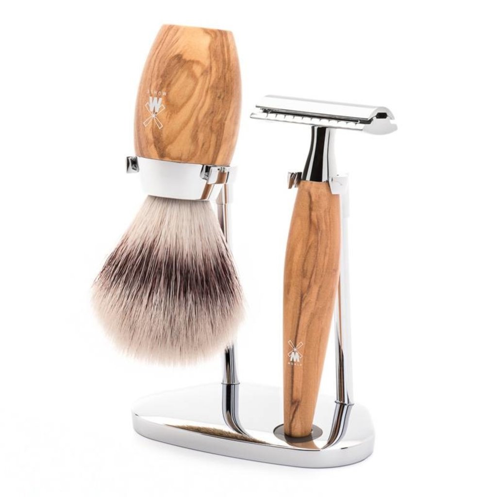 Mühle Scheerset Kosmo 3-delig - Olijfhout - Saf.Razor