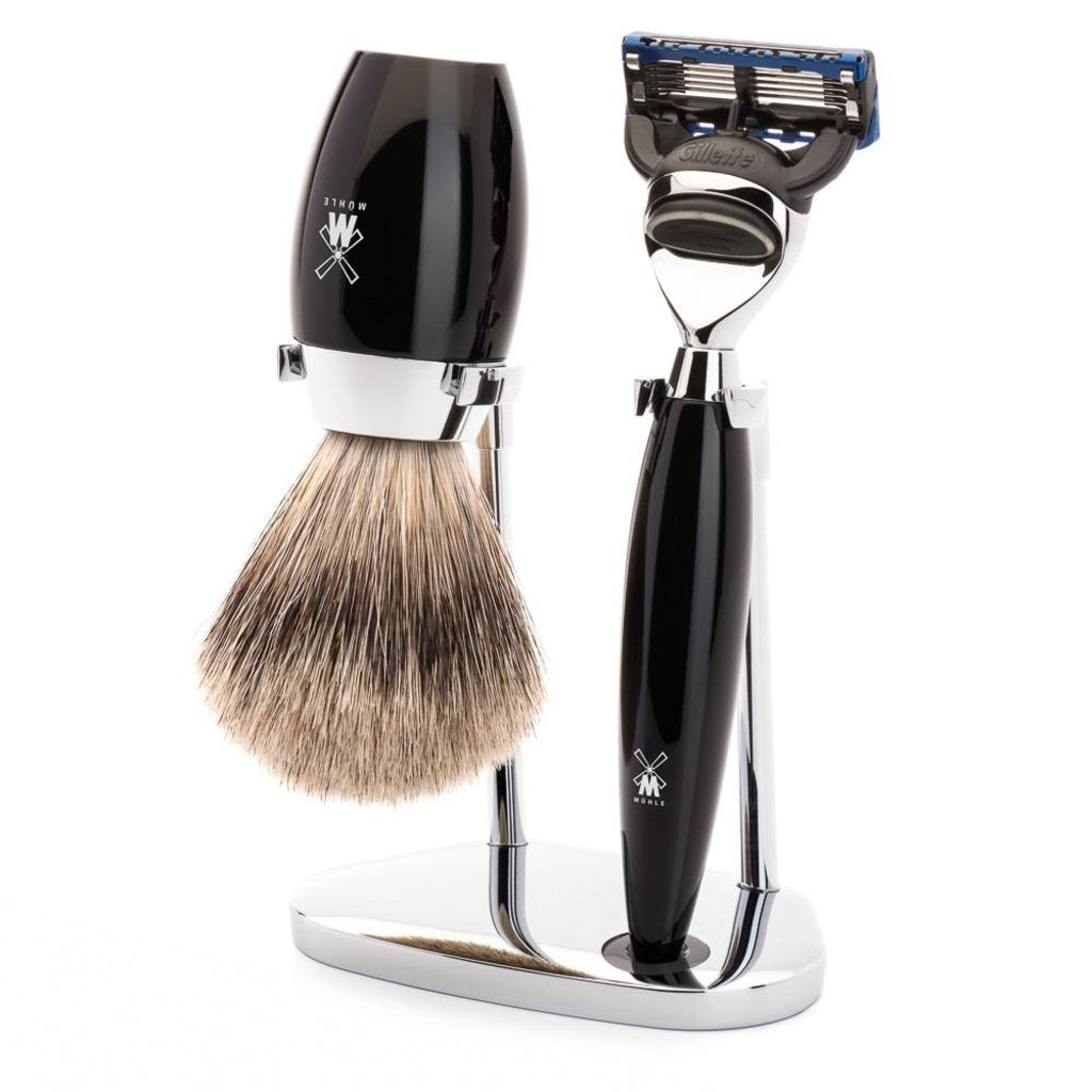 Mühle Scheerset Fijndas Kosmo 3-delig - Zwart - Fusion®