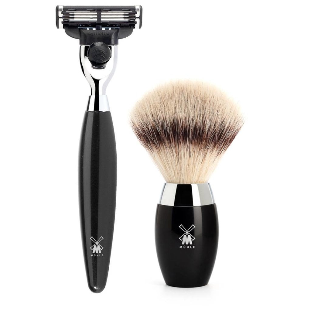 Mühle Scheerset Kosmo 3-delig - Zwart - Mach3®, tweede productfoto