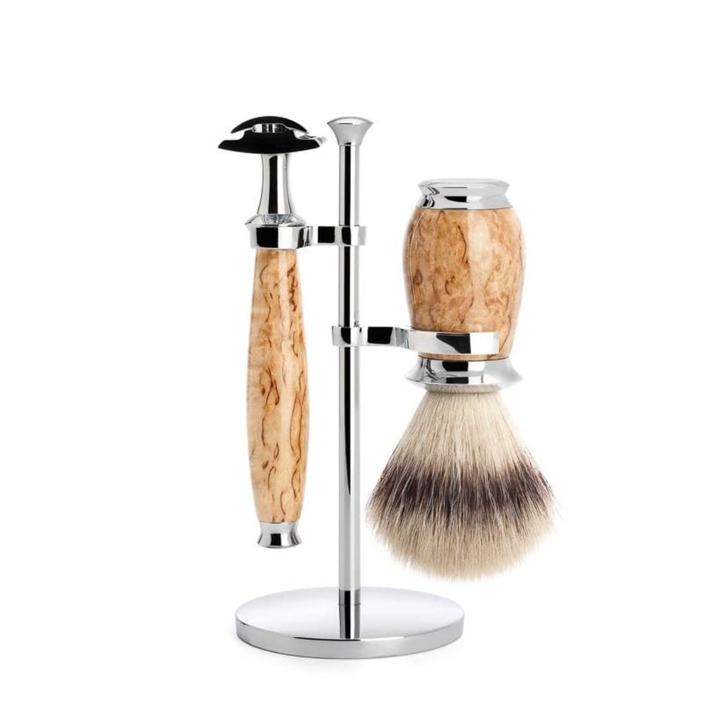 Mühle Scheerset Purist 3-delig - Maserbirke - Saf.Razor