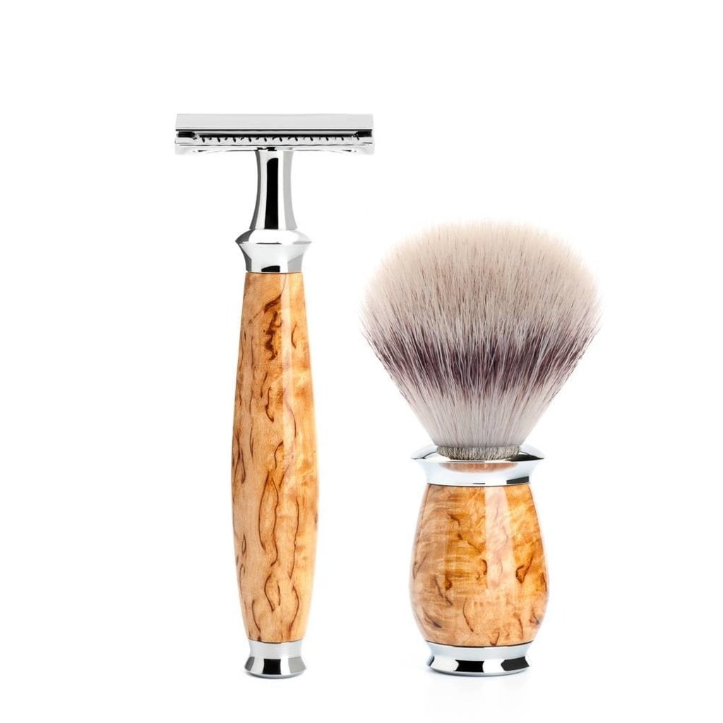 Mühle Scheerset Purist 3-delig - Maserbirke - Saf.Razor, tweede productfoto