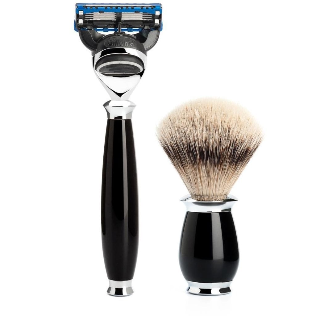 Mühle Scheerset Silvertip Dassenhaar Purist 3-delig - Zwart - Saf.Razor, tweede productfoto