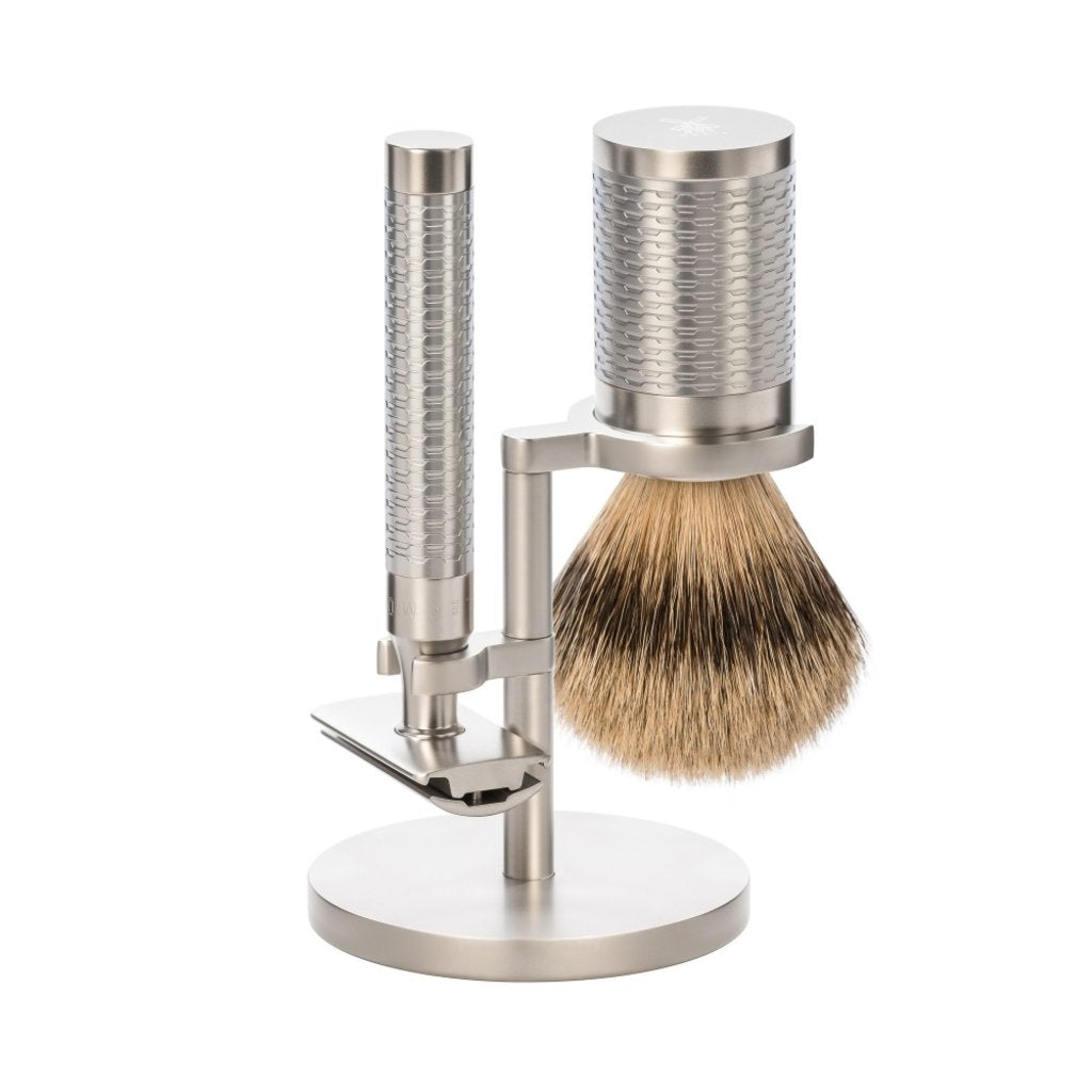 Mühle Scheerset Roestvrij staal Silvertip - Rocca