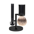 Mühle Scheerset Roestvrij staal Zwart/ DLC Coating Silvertip Fibre® - Rocca