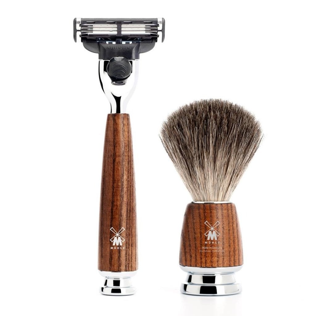 Mühle Scheerset Graudas Rytmo 3-delig - Essenhout - Mach3®, tweede productfoto
