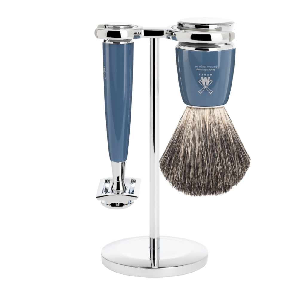 Mühle Scheerset Graudas Rytmo 3-delig - Petrol - Saf.Razor