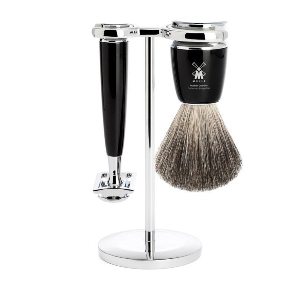 Mühle Scheerset Graudas Rytmo 3-delig - Zwart - Saf.Razor