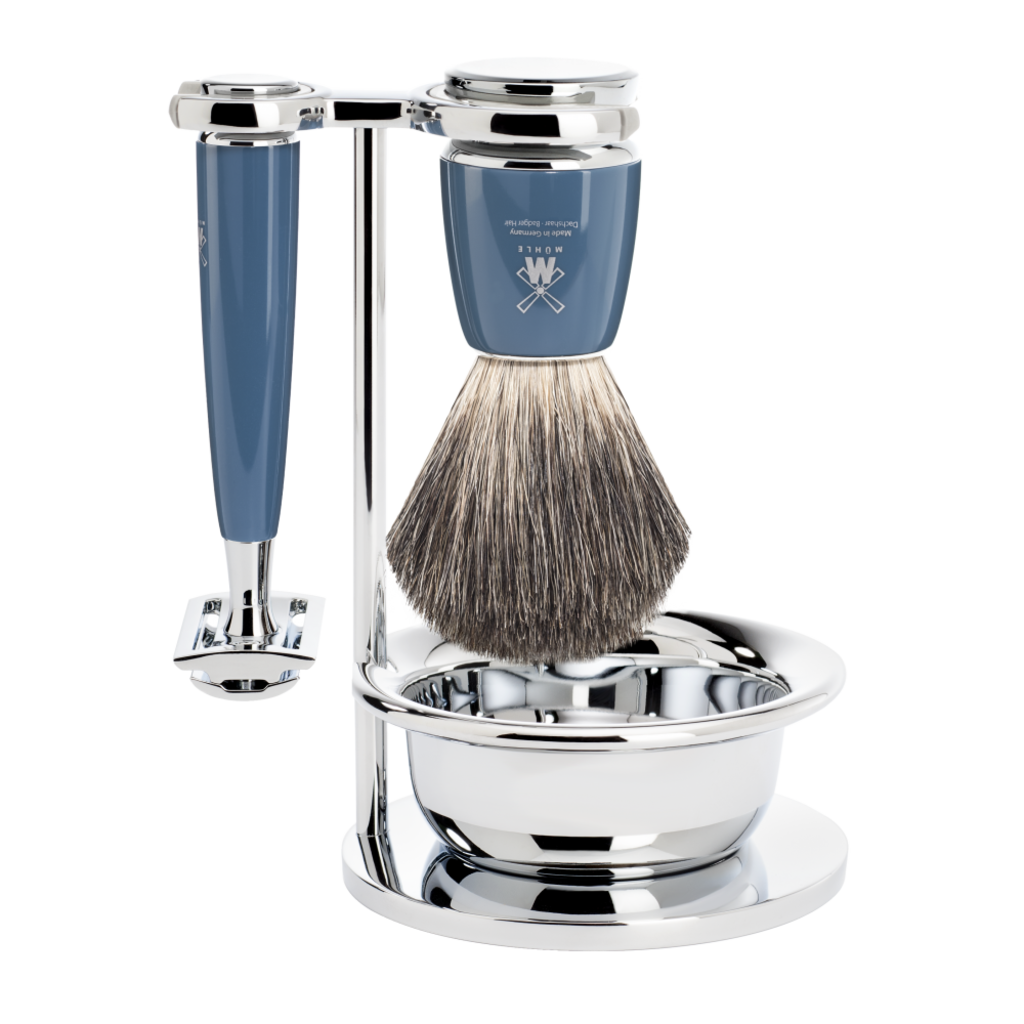 Mühle Scheerset Graudas Rytmo 4-delig - Petrol - Saf.Razor