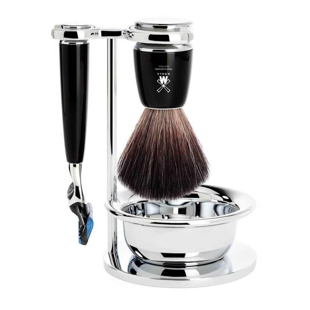 Mühle Scheerset Rytmo 4-delig - Zwart - Fusion®