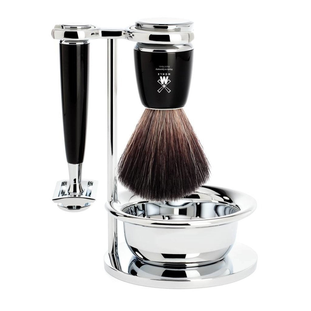 Mühle Scheerset Rytmo 4-delig - Zwart - Saf.Razor