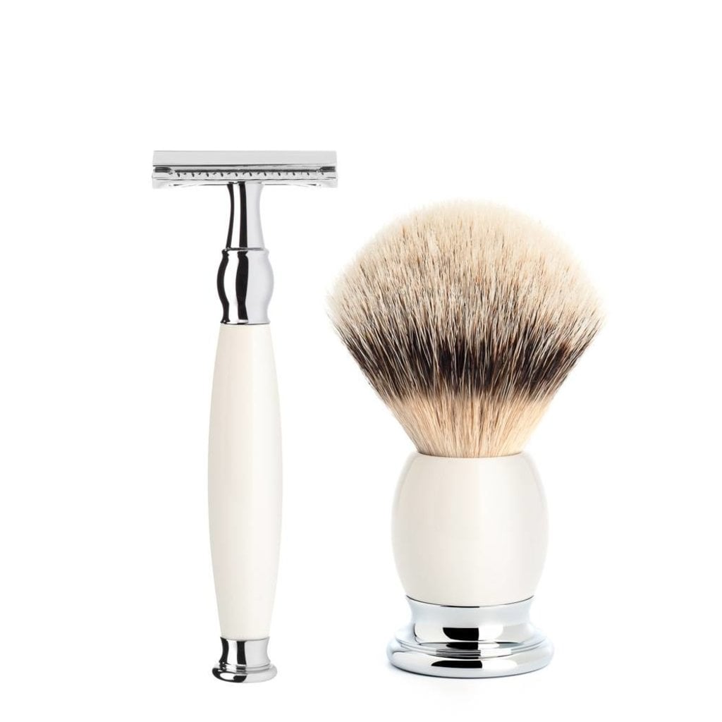 Mühle Scheerset Silvertip Dassenhaar Sophist 3-delig - Porselein - Saf.Razor, tweede productfoto