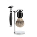 Mühle Scheerset Silvertip Dassenhaar Sophist 3-delig - Zwart - Saf.Razor