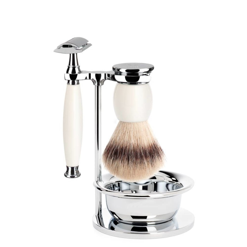 Mühle Scheerset Sophist 4-delig - Porselein - Saf.Razor