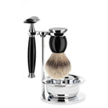 Mühle Scheerset Silvertip Dassenhaar Sophist 4-delig - Zwart - Saf.Razor
