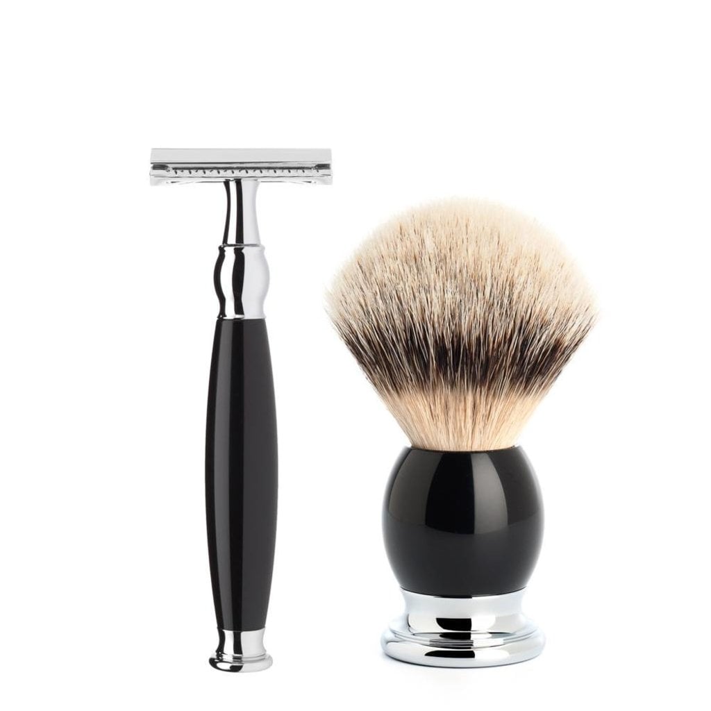 Mühle Scheerset Silvertip Dassenhaar Sophist 4-delig - Zwart - Saf.Razor, tweede productfoto