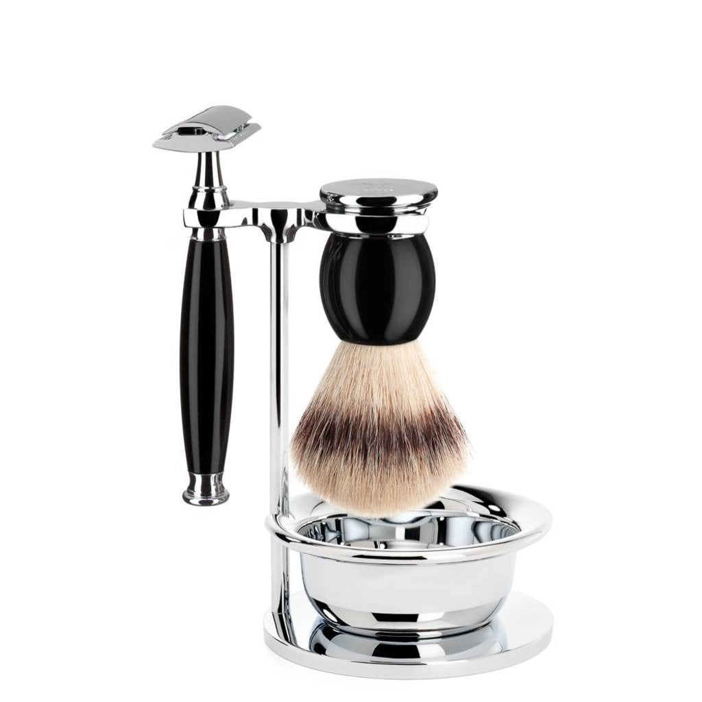 Mühle Scheerset Sophist 4-delig - Zwart - Saf.Razor