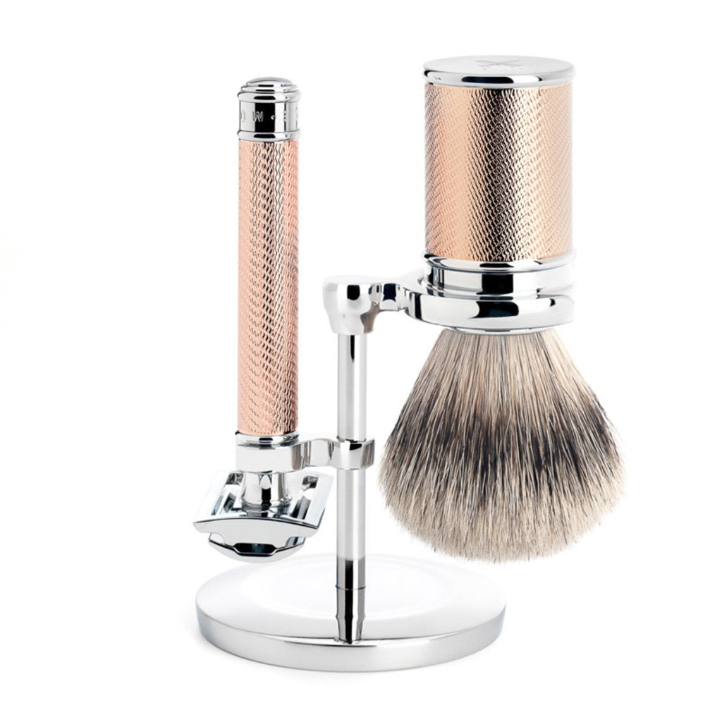 Mühle Scheerset Traditional - Safety razor - Silvertip - Rosegold